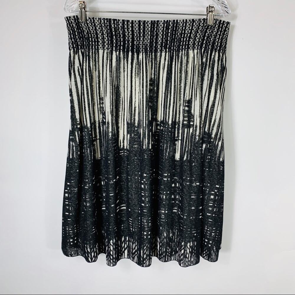 Coldwater Creek Stretch Midi Skirt Abstract Sz Medium